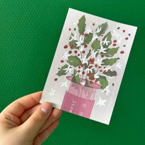 Открытка Букет кофейных цветов. Ingresso Coffee × Daria Ai